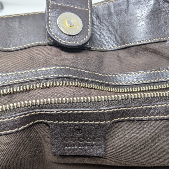 GUCCI Beige & Brown Crystal Shoulder Bag - Picture 11 of 14